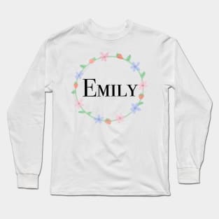 Emily name design Long Sleeve T-Shirt